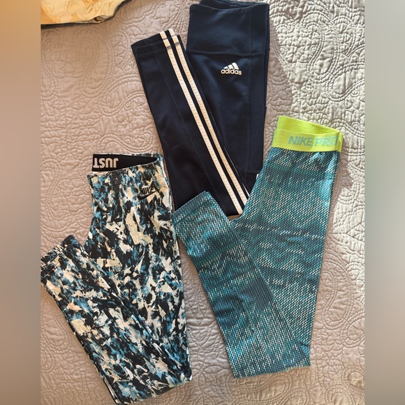 Nike Pro | Nike | Adidas Bundle. 3 pairs Size Small Long Leggings. Run|Workout - Picture 1 of 16